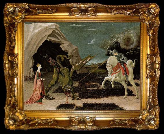 framed  UCCELLO, Paolo St George and the Dragon (mk08), ta009-2